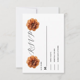 Terrakotta Blommig Boho rustik koppar RSVP OSA Kort