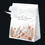 Terrakotta Blommor Bröllop i Akvarell Presentaskar<br><div class="desc">En vacker komposition av terrakotta-färgade blommor och blad,  handmålad i akvarellstil</div>