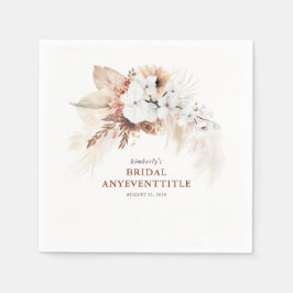 Terrakotta Blommor Pampas Gräs Alla Evenemang Pappersservett