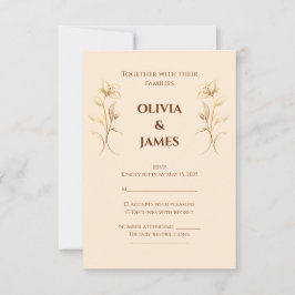 Terrakotta Boho Bröllop RSVP OSA Kort