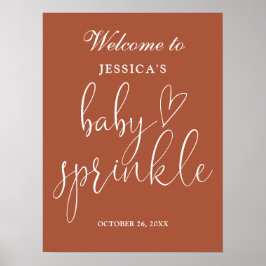 Terrakotta Boho Neutral Baby Sprinkle Välkomstskyl Poster