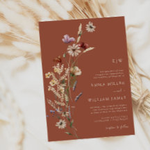 Terrakotta Boho Vilda Blommor Bröllop