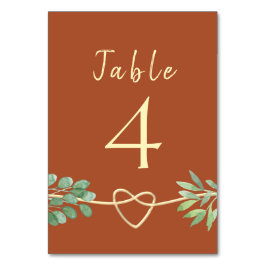 Terrakotta Bordnummer Bordsnummer