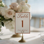 Terrakotta Bränt Orange Gammaldags Bröllopsbord Inbjudningar<br><div class="desc">Klassiga och eleganta gammaldags krämfärgade och terrakotta brända orange bröllopsbord nummer. Som du ser har den en krämfärgad boho gammaldags bakgrund med rostfärgad text som matchar hela sviten.</div>