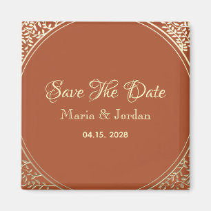 Terrakotta Bröllop Save The Date Inbjudan Magnet