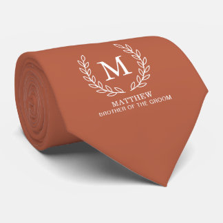Terrakotta Bröllopsbror Monogram Slips
