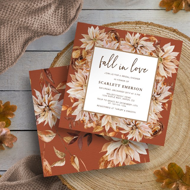Terrakotta Bröllopsdusch Inbjudningar (Terracotta Bridal Shower Invitation
)