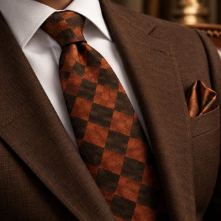 Terrakotta Brun Vävd Argyle Slips