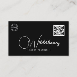 Terrakotta Chic minimalist QR-kod Visitkort