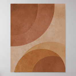Terrakotta cirklar - minimalistisk geometrisk poster