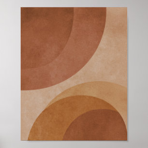 Terrakotta cirklar - minimalistisk geometrisk poster