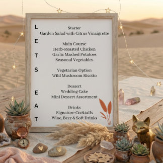 Terrakotta Desert Boho bröllops sittplatskartor Bordsnummer