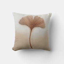 Terrakotta Ginkgo Biloba Blad Minimalistisk Modern Kudde
