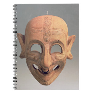 Terrakotta grinande mask från San Sperate, 600-400 Anteckningsbok