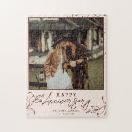 Terrakotta | Herr & Fru Lycklig Bröllop-årsdagen Pussel