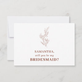 Terrakotta Indie Höst Floral Spara datum Inbjudan