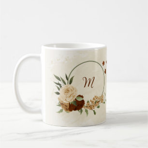 terrakotta jordton blom-  kaffemugg