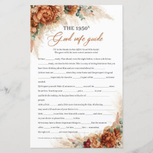 Terrakotta kopparblommig The 1950s Good Wife Guide