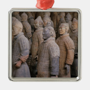 Terrakotta krigare i kejsare Qin Shihuang's Julgransprydnad Metall