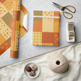 Terrakotta lapptäcke rustika herrgårds blommig presentpapper