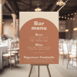 Terrakotta Minimalistisk Formell Bröllopsbarmeny  Poster<br><div class="desc">Denna terrakotta minimalistiska formella bröllopsbarmeny affisch är perfekt för ett rustikt bröllop. Designen har en vacker typsnitt för att försköna ditt evenemang.</div>