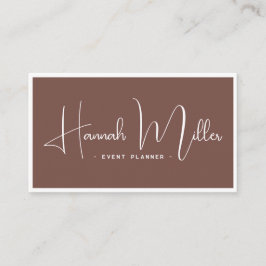 Terrakotta | Modern Elegant - Minimalistisk QR-kod Visitkort