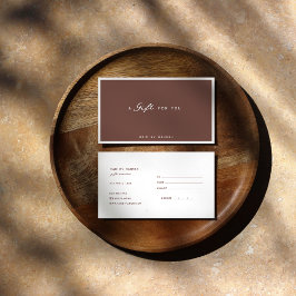 Terrakotta | Modern minimalist presentkort Visitkort