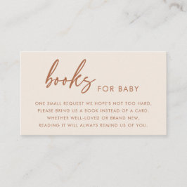 Terrakotta Modern Minimalistiska Böcker för Baby S Tilläggskort