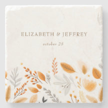 Terrakotta Modernt Skript Elegant Höstbröllop