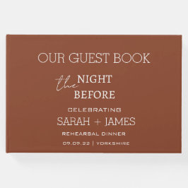 Terrakotta natten före repetitionsmiddagen gästböcker