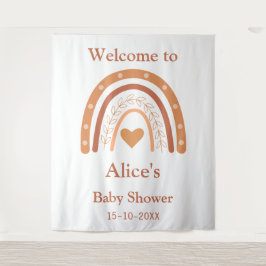 Terrakotta och persika boho regnbåge välkommen 