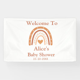Terrakotta och Persika Regnbåge Baby Shower Välkom