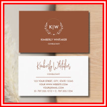 Terrakotta och Vit | Modern Initialer Monogram