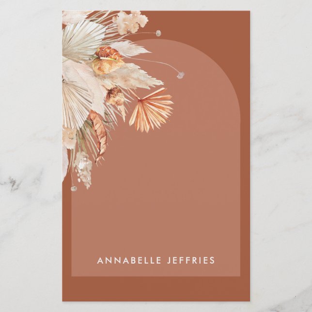 Terrakotta pampasgräs modern bröllopsdusch  (Framsida)