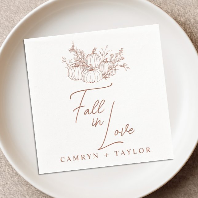 Terrakotta Pumpa Bröllop Pappersservett (Skapare uppladdad)