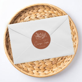 Terrakotta Pumpa Bröllopsdekal Runt Klistermärke