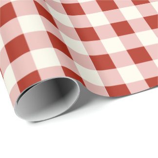 Terrakotta & rosablush Cottagecore Gingham Presentpapper