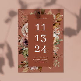 Terrakotta Rosélera Höst | Kryddad Rosenträ Floral Spara Datumet