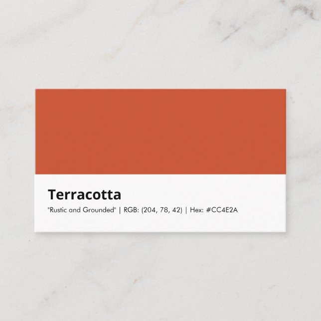Terrakotta | "Rustik och jordnära" Visitkort (Framsida)