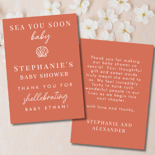 Terrakotta Sea You Soon Baby Shower Tack Kort