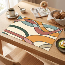 Terrakotta Skog Grön Boho Modern Abstrakt