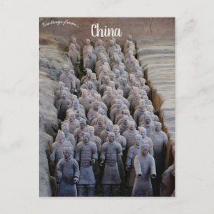 Terrakotta Soldater Nära Xian Kina Vykort