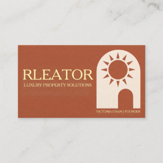 Terrakotta Sun Realtor Affärsbrev Visitkort