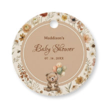 Terrakotta Teddybjörn Boho Blommig Bebisbad