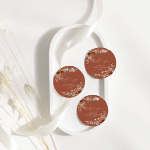 Terrakotta Tiny Wildflower Bröllopsdusch Presentko Gåvor Etiketter