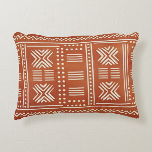 Terrakotta Tribal Mudcloth Mönster Prydnadskudde