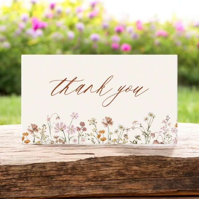 Terrakotta-vildblomma-babyshower Visitkort (Skapare uppladdad)