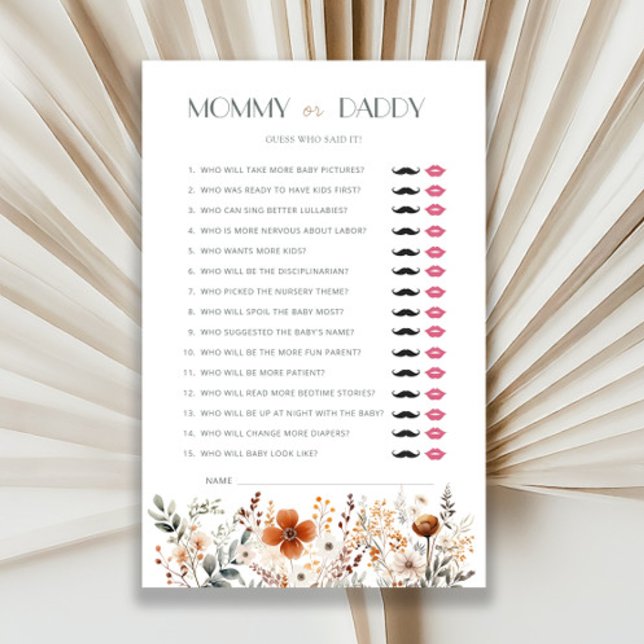 Terrakotta Wildflower Baby Shower Mamma eller Papp (Skapare uppladdad)