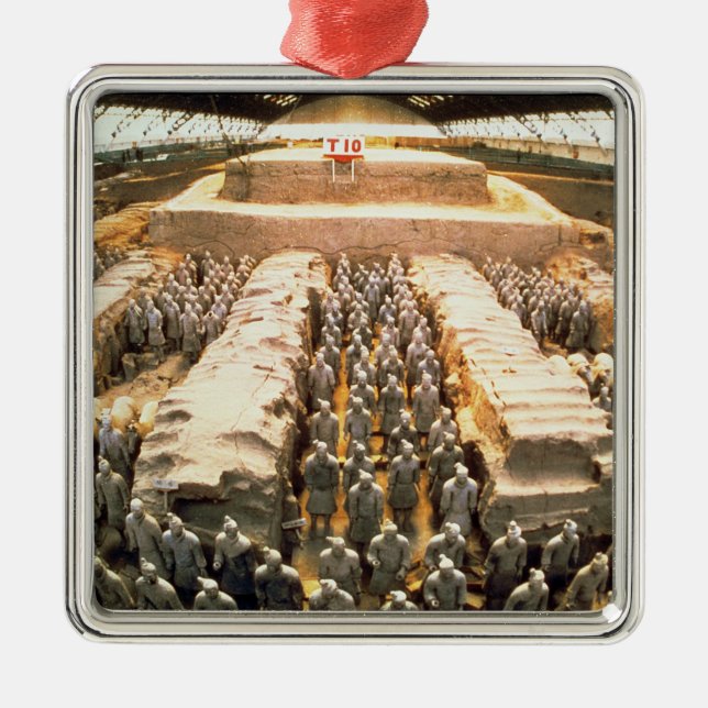 Terrakottaarmé, Qin dynasti, 210 BC Julgransprydnad Metall (Framsidan)