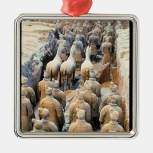 Terrakottaarmé, Qin dynasti, 210 BC Julgransprydnad Metall